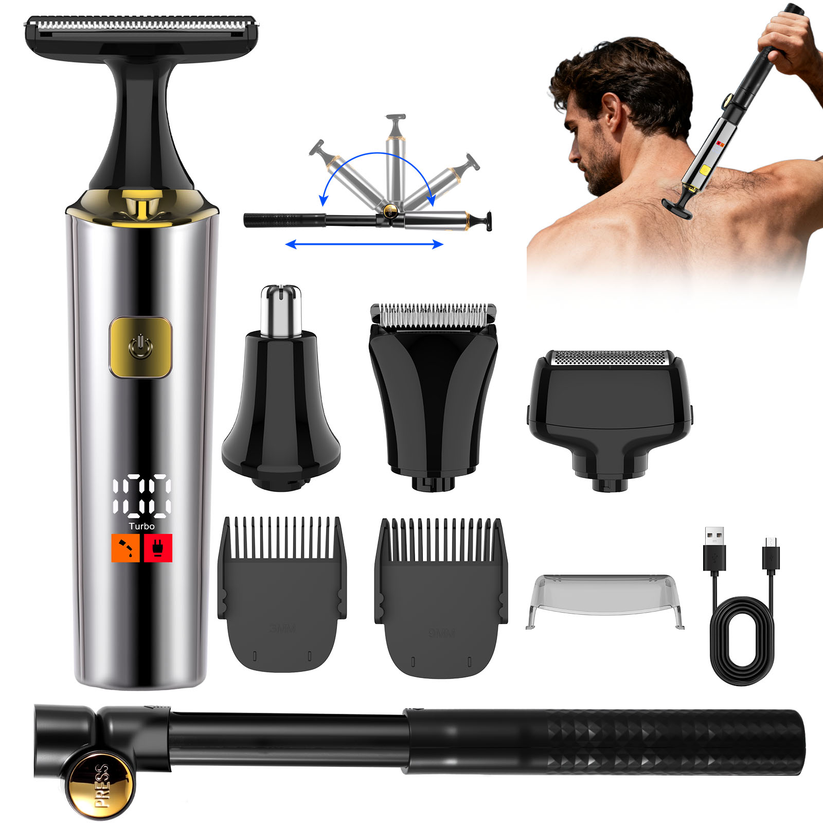 Hatteker Electric Rechargeable - огляд і ціна Men Grooming Full Body