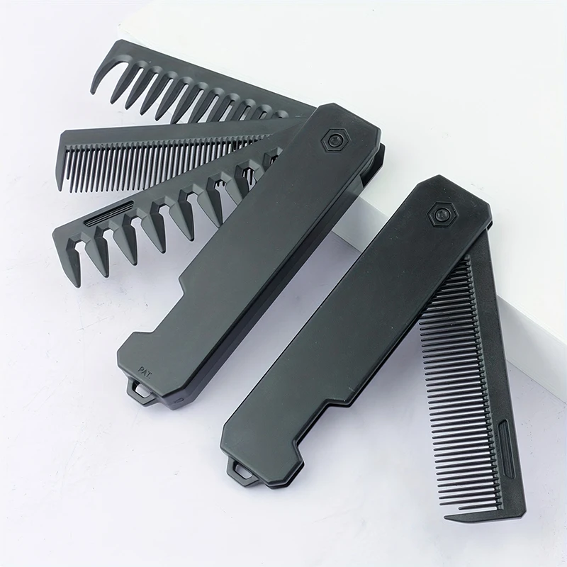 3-in-1 Folding Beard Comb for  - огляд і ціна Mens Grooming Kit Gift