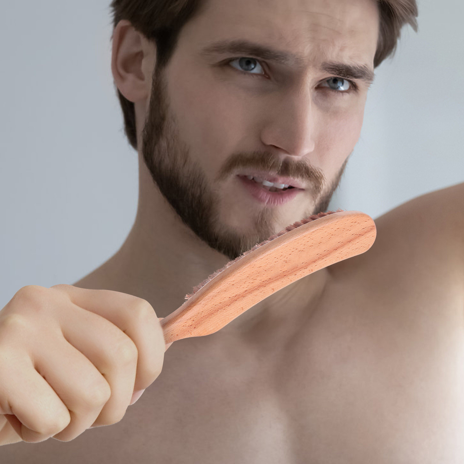 1Pcs Premium Nylon Beard Brush - огляд і ціна Men'S Grooming Brush